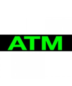Green Mirroxy ATM Lighted Sign - Single Bulb